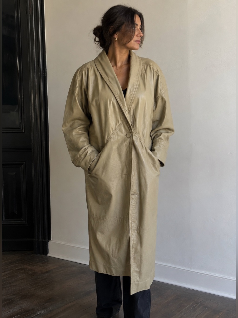 Jacqueline Ferrar Leather Trench Size L